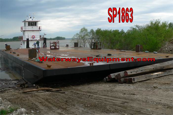 SP1863 - 100' x 50' x 7' NEW HD SPUD BARGE