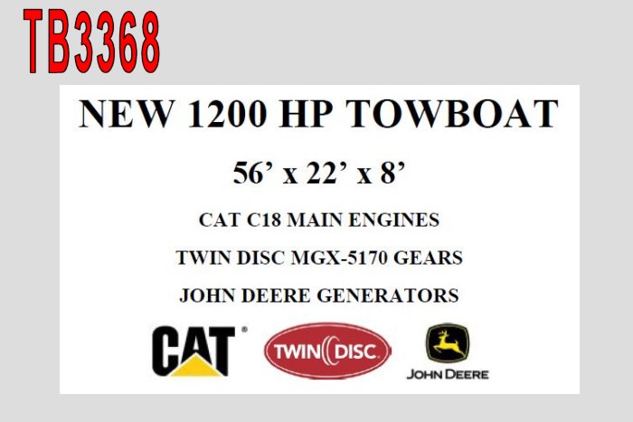 TB3368 - NEW 1200 HP PUSH BOAT