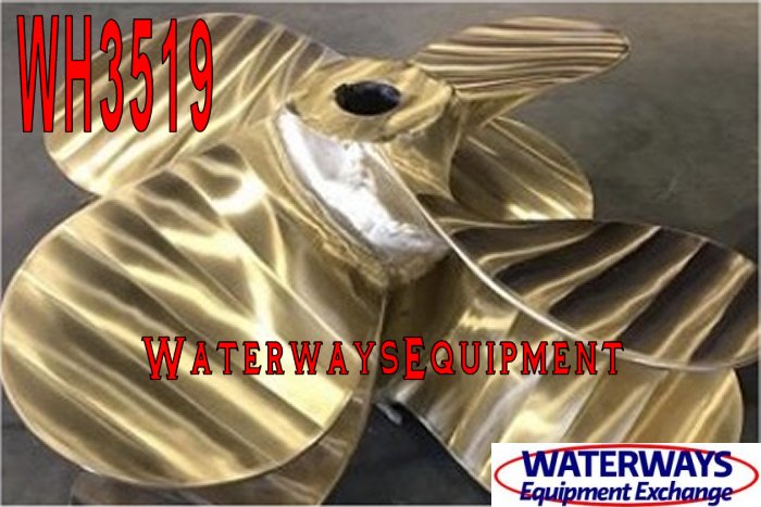 WH3519 - PAIR OF 52" X 38" BRASS PROPELLERS