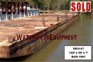 DB3147 – 120′ x 30′ x 7′ DECK BARGE - SOLD