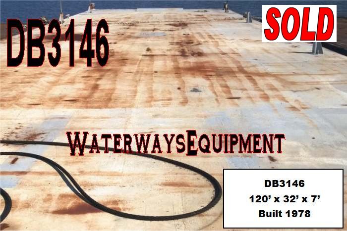 DB3146 – 120′ x 32′ x 7′ DECK BARGE - SOLD