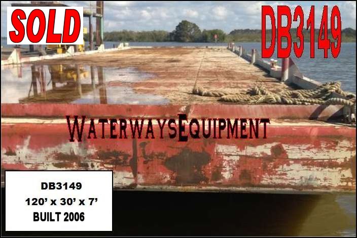 DB3149 – 120′ x 30′ x 7′ DECK BARGE - SOLD