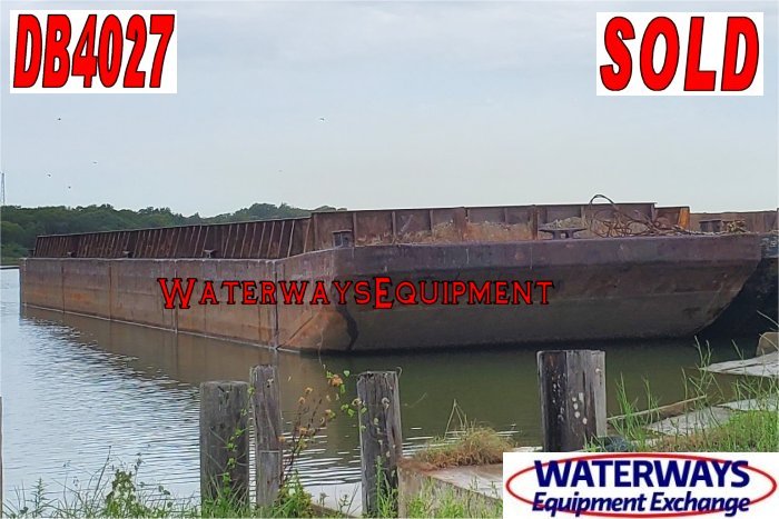 DB4027 – 195′ x 35′ x 9.5′ MATERIAL DECK BARGE