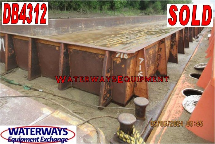 DB4312 – 195′ x 35′ x 9′-6″ MATERIAL DECK BARGE – SOLD