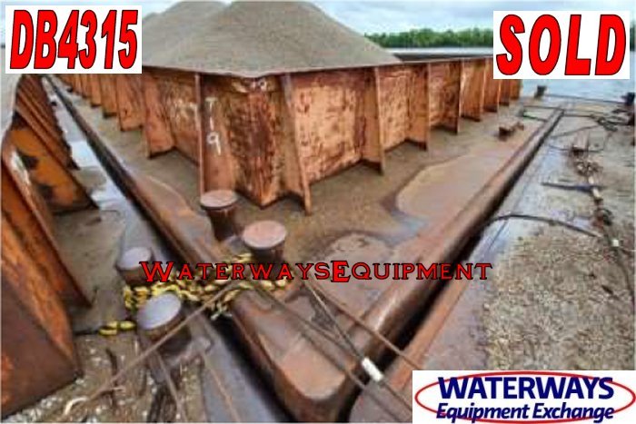 DB4315 – 195′ x 35′ x 9′-6″ MATERIAL DECK BARGE – SOLD